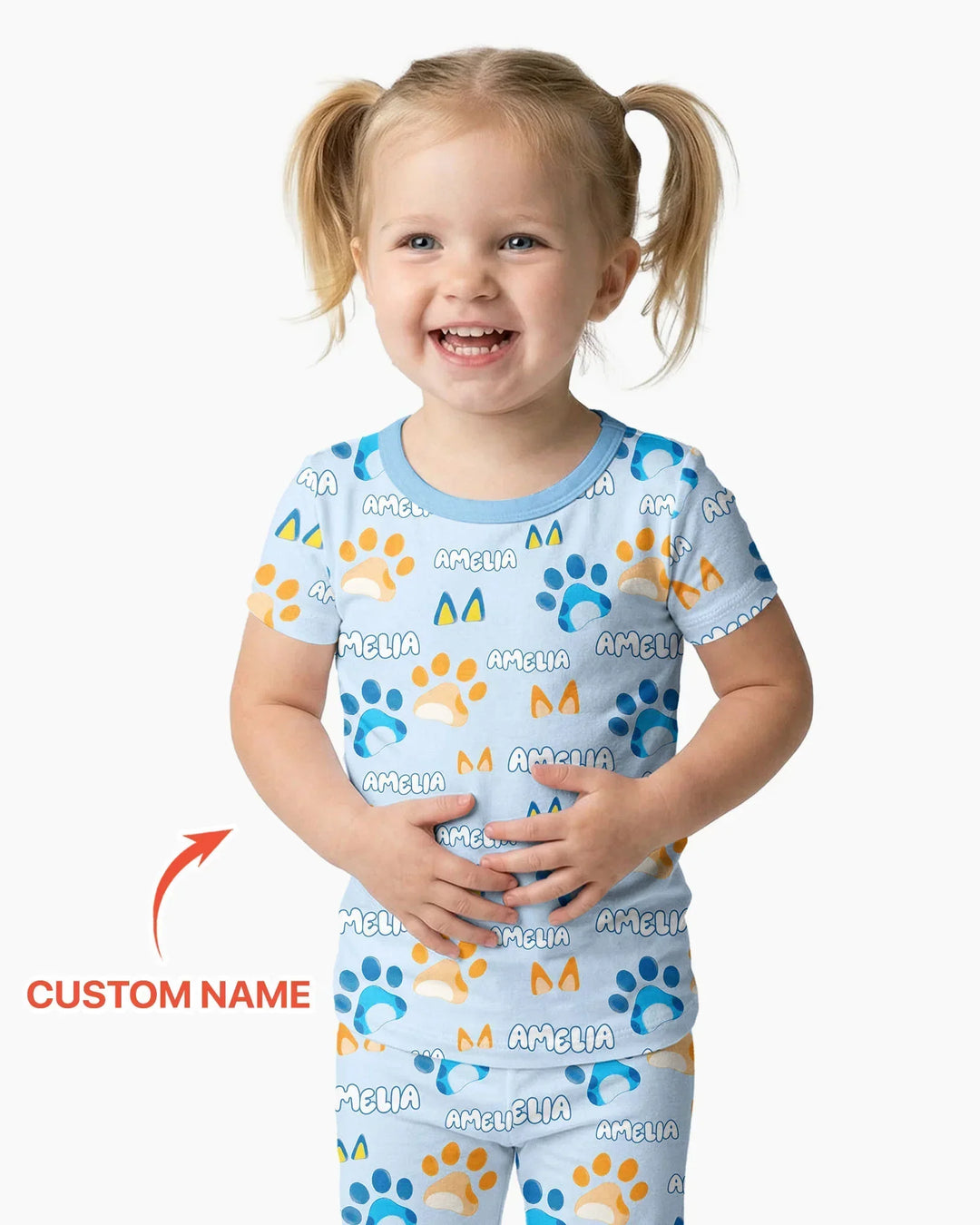 Zweiteiliges, kurzärmliges Pyjama-Set mit Marienkäfern