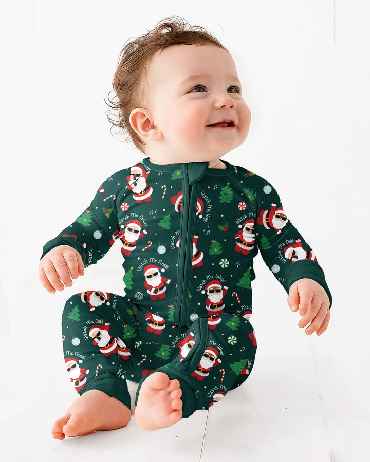 Santa's Christmas Dance Party Bamboo Convertible Zippy
