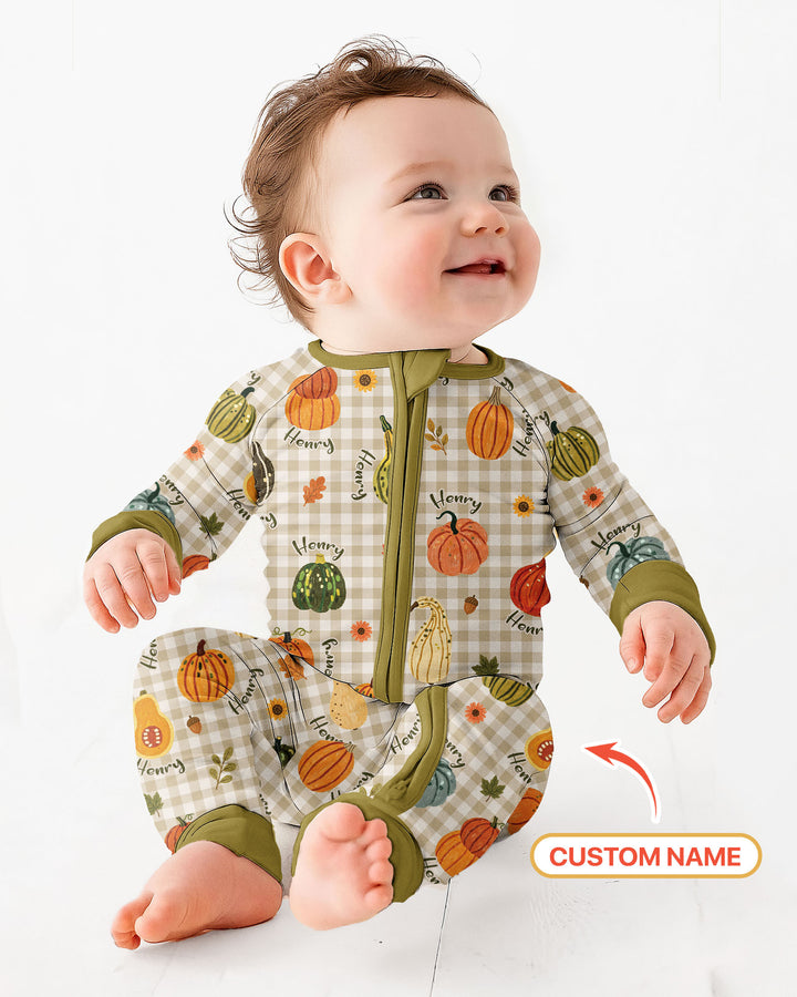 Pumpkin Patch Custom Name Bamboo Convertible Zippy