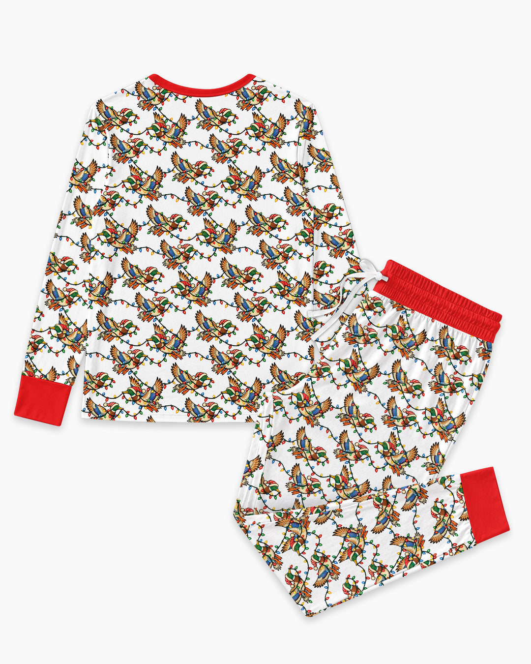Preppy Christmas Mallard Duck Bamboo Women Pajama Set