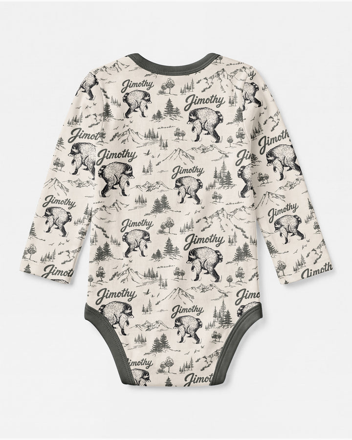 Gerippte Babykleidung mit individuellem Foto - Weich &amp; Skizzenhaft