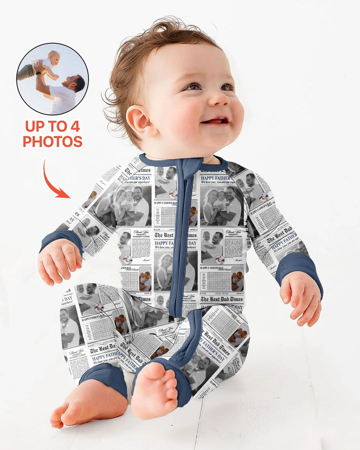 Gerippte Babykleidung mit individuellem Foto - Weich &amp; Skizzenhaft