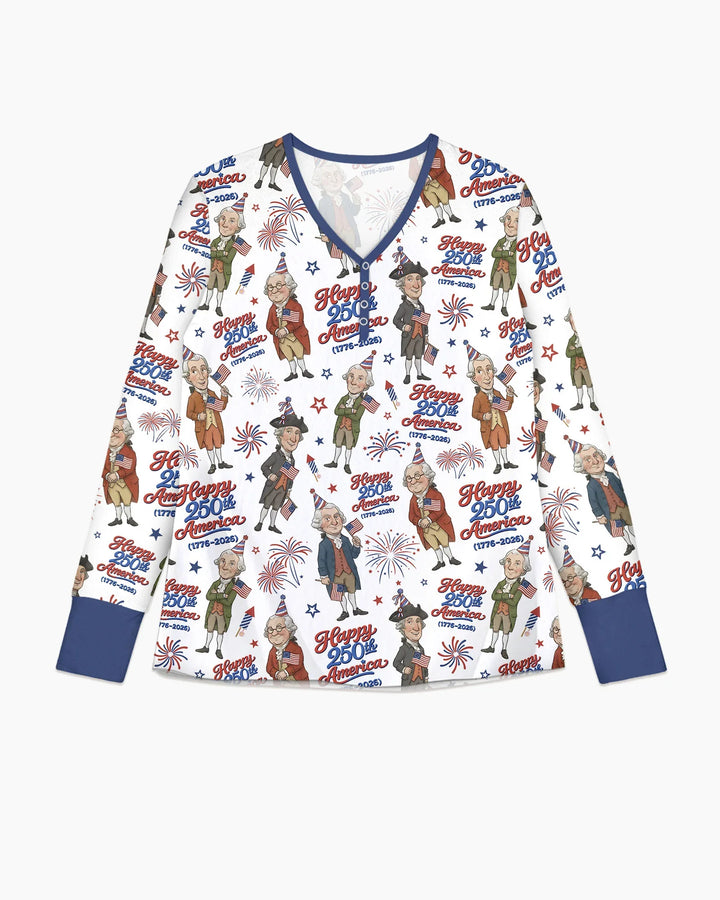 Party Like It's 1776 Family Matching Bamboo Women Pajama Set