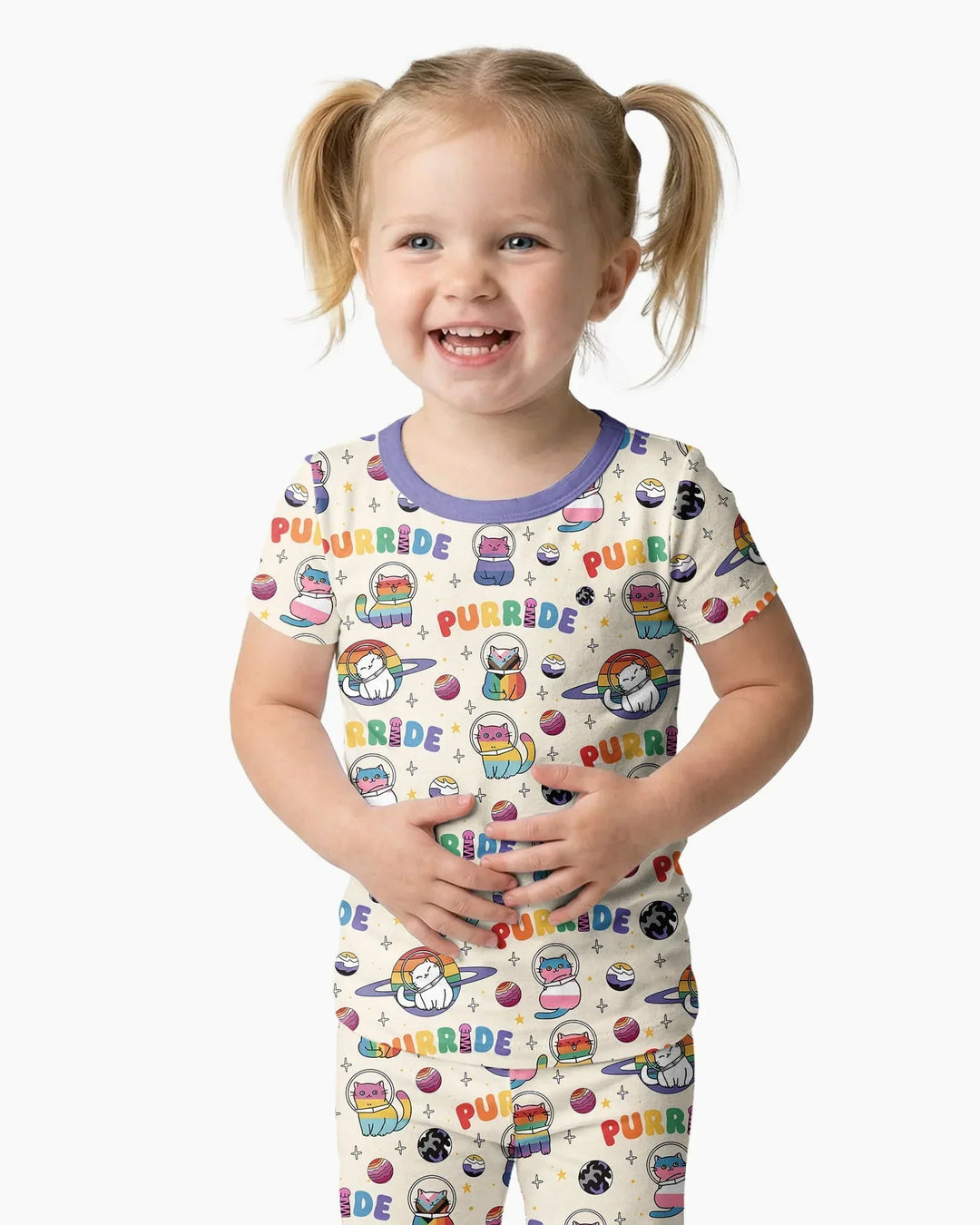 Zweiteiliges, kurzärmliges Pyjama-Set mit Marienkäfern