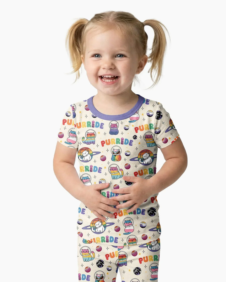 Zweiteiliges, kurzärmliges Pyjama-Set mit Marienkäfern