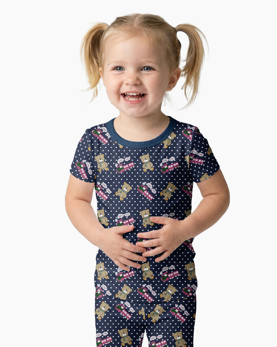 Zweiteiliges, kurzärmliges Pyjama-Set mit Marienkäfern