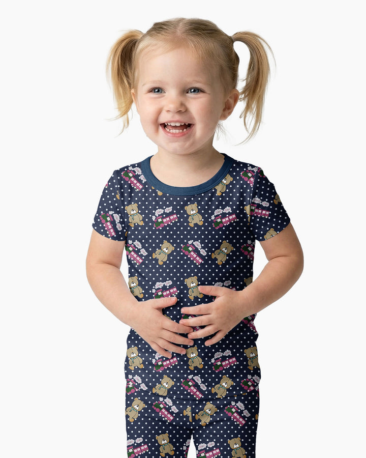 Zweiteiliges, kurzärmliges Pyjama-Set mit Marienkäfern