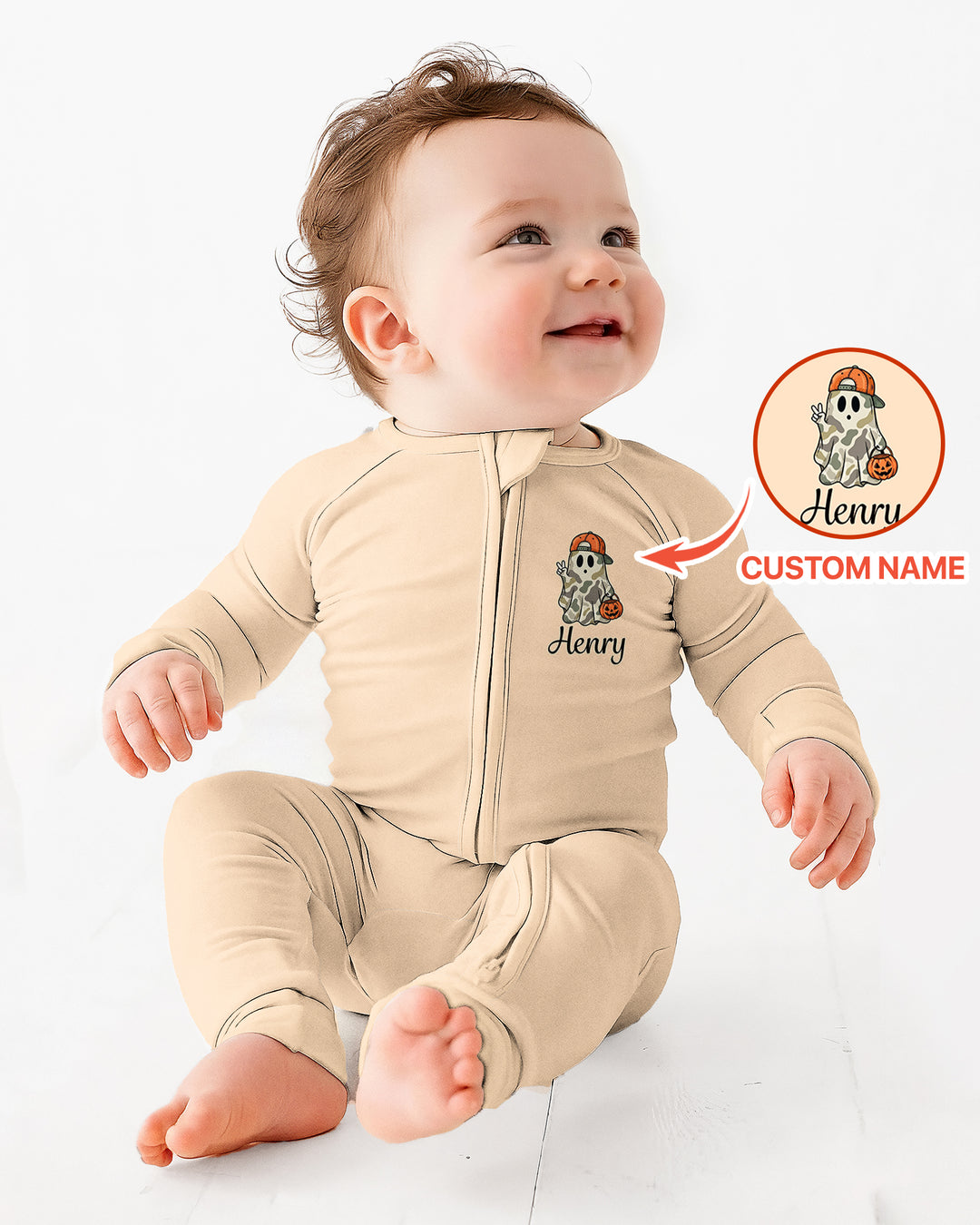 Gerippte Babykleidung mit individuellem Foto - Weich &amp; Skizzenhaft