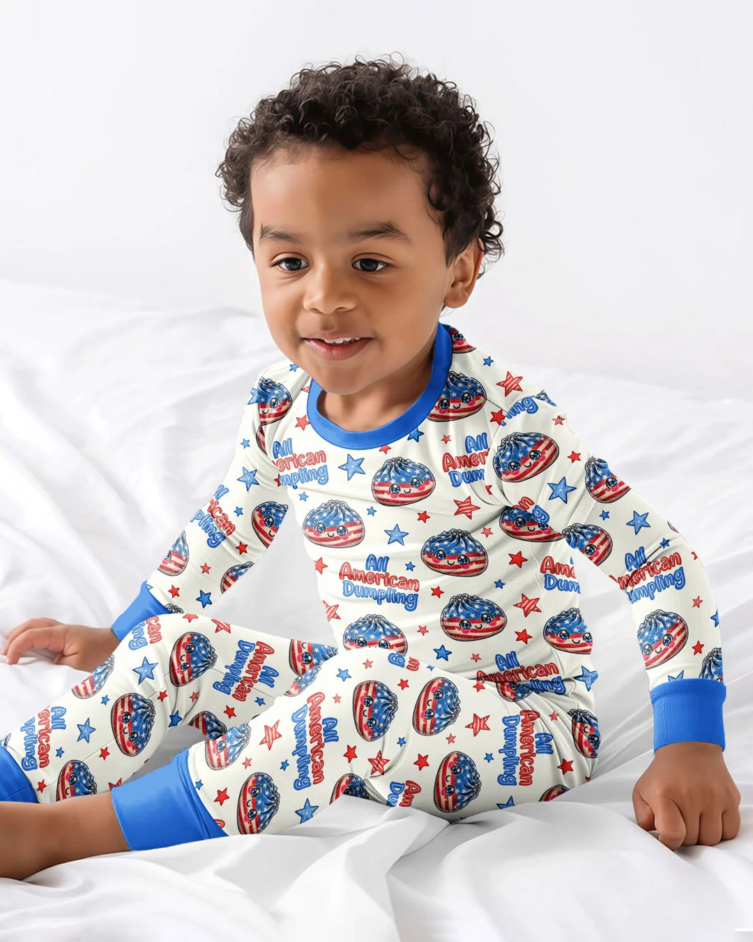 Zweiteiliges Langarm-Pyjama-Set mit Sommerfrüchten