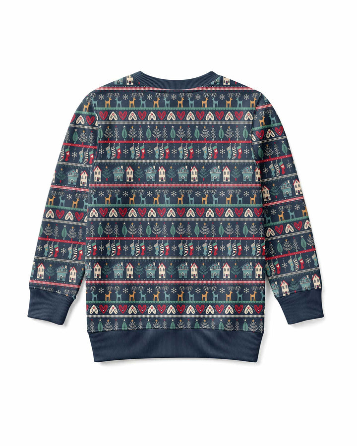 Vintage Nordic Christmas Bamboo Crewneck Sweatshirt