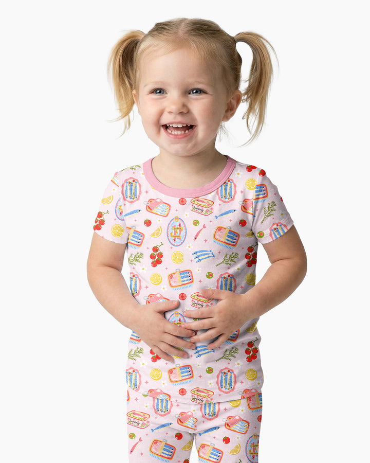 Zweiteiliges, kurzärmliges Pyjama-Set mit Marienkäfern