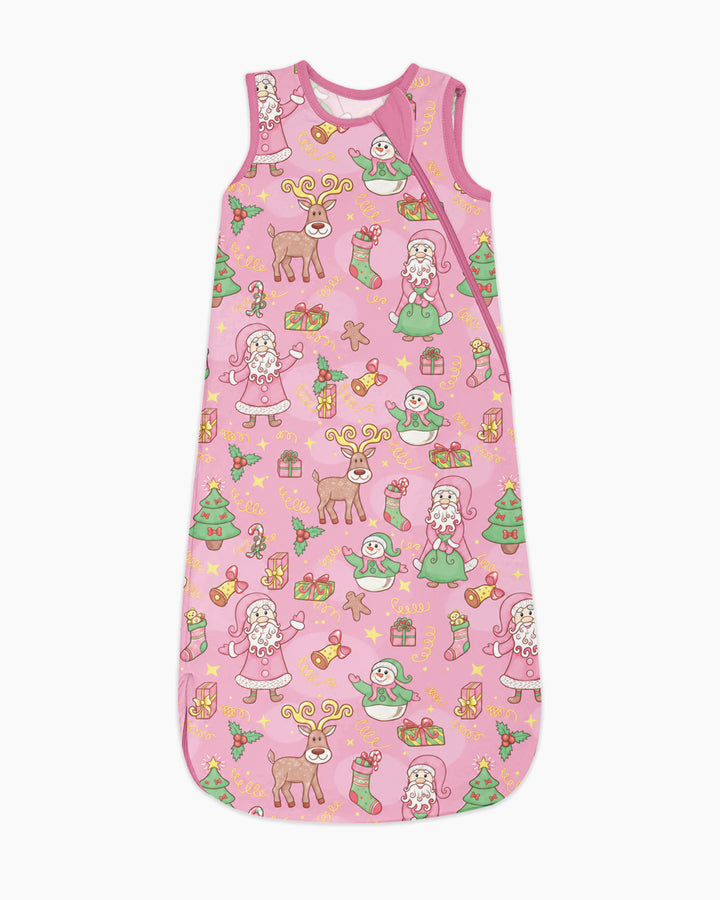 Santa Reindeer Snowflakes Bamboo Sleep Bag