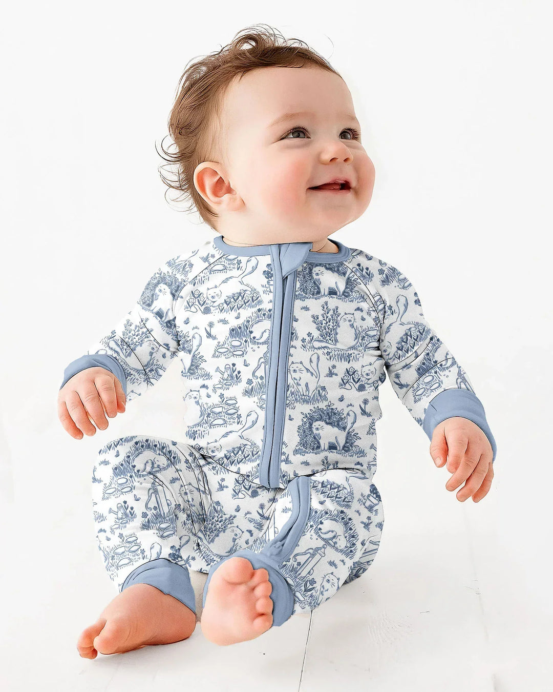 Gerippte Babykleidung mit individuellem Foto - Weich &amp; Skizzenhaft