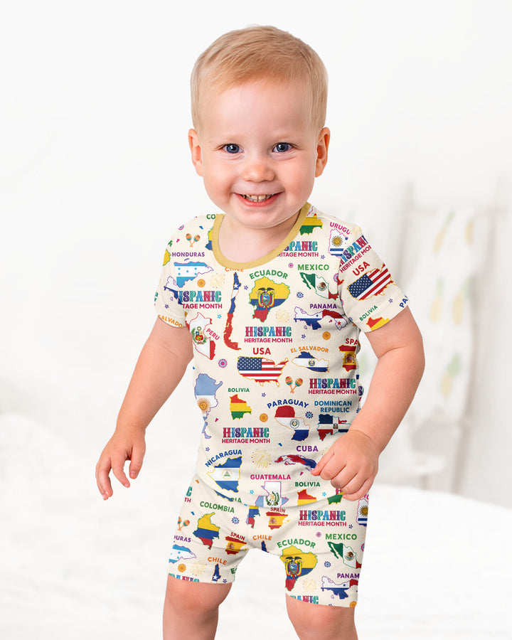 Schlafanzug-Set zweiteilig, kurze Ärmel, kurze Hose, Bambus