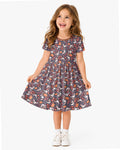 Bat Pumpkin Floral Halloween Bamboo Twirl Dress