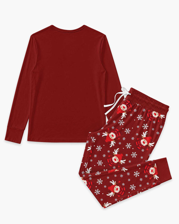 Merry Reindeer Nights Bamboo Women Pajama Set