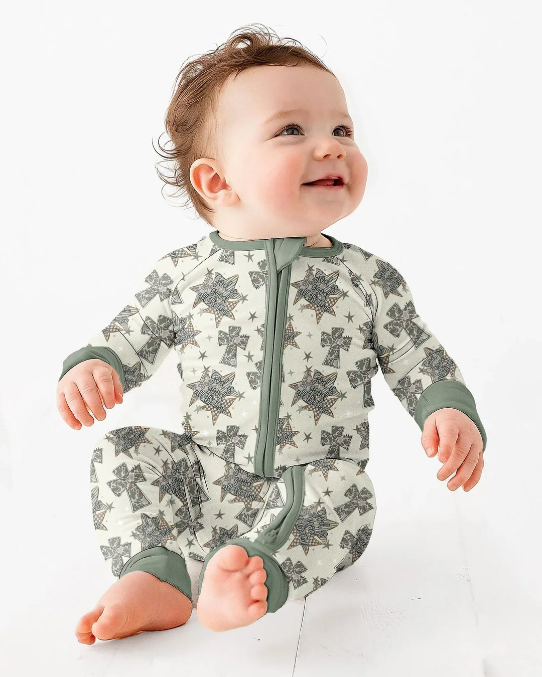Gerippte Babykleidung mit individuellem Foto - Weich &amp; Skizzenhaft