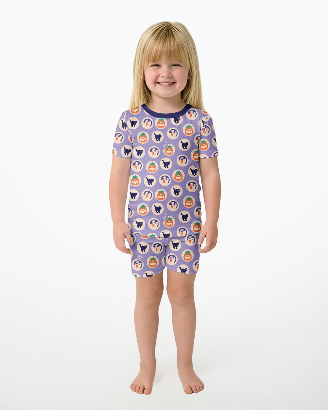 Boo Crew Bamboo Two Piece Short Sleeve Shorts Pajama Set