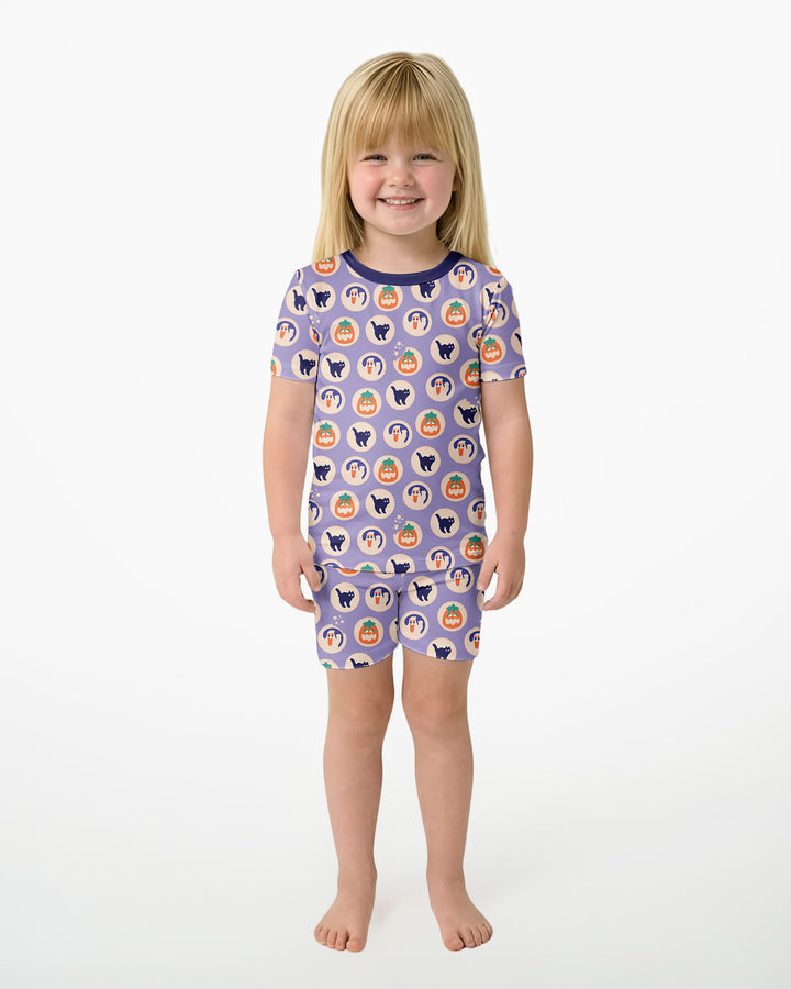 Boo Crew Bamboo Two Piece Short Sleeve Shorts Pajama Set