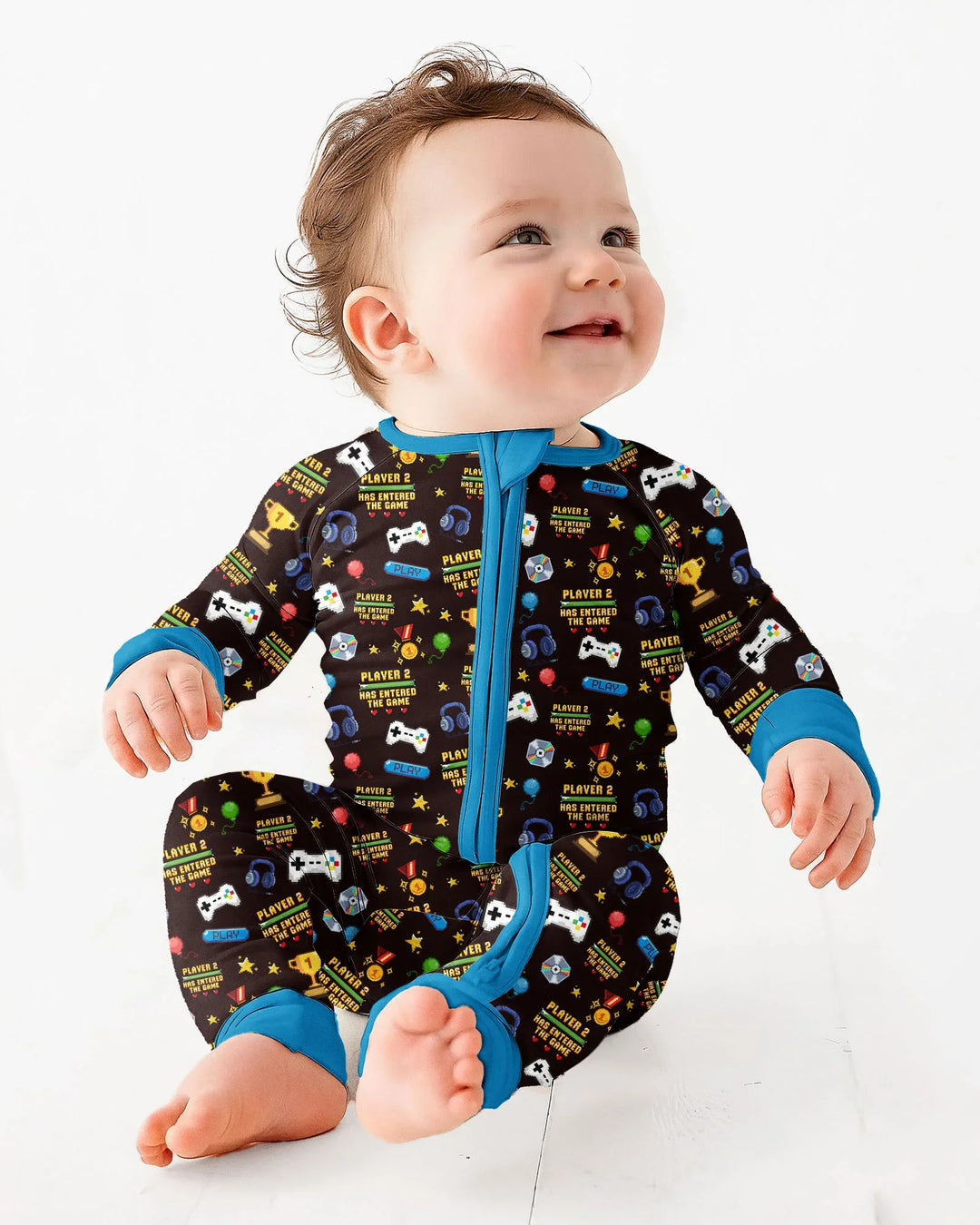 Gerippte Babykleidung mit individuellem Foto - Weich &amp; Skizzenhaft