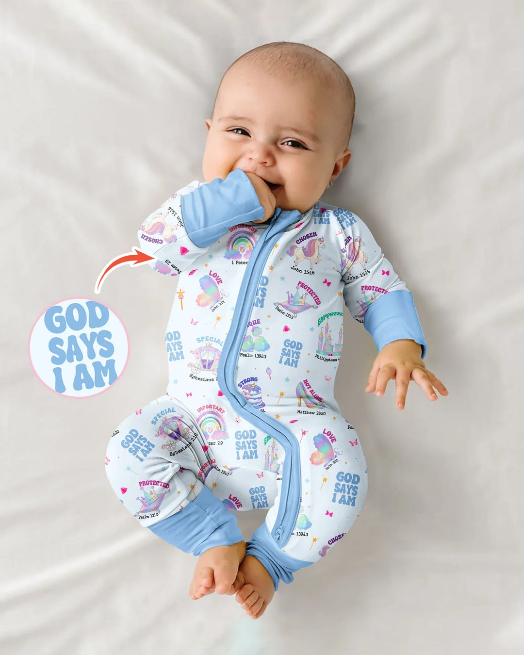 God Says I Am Girl Bamboo Convertible Zippy