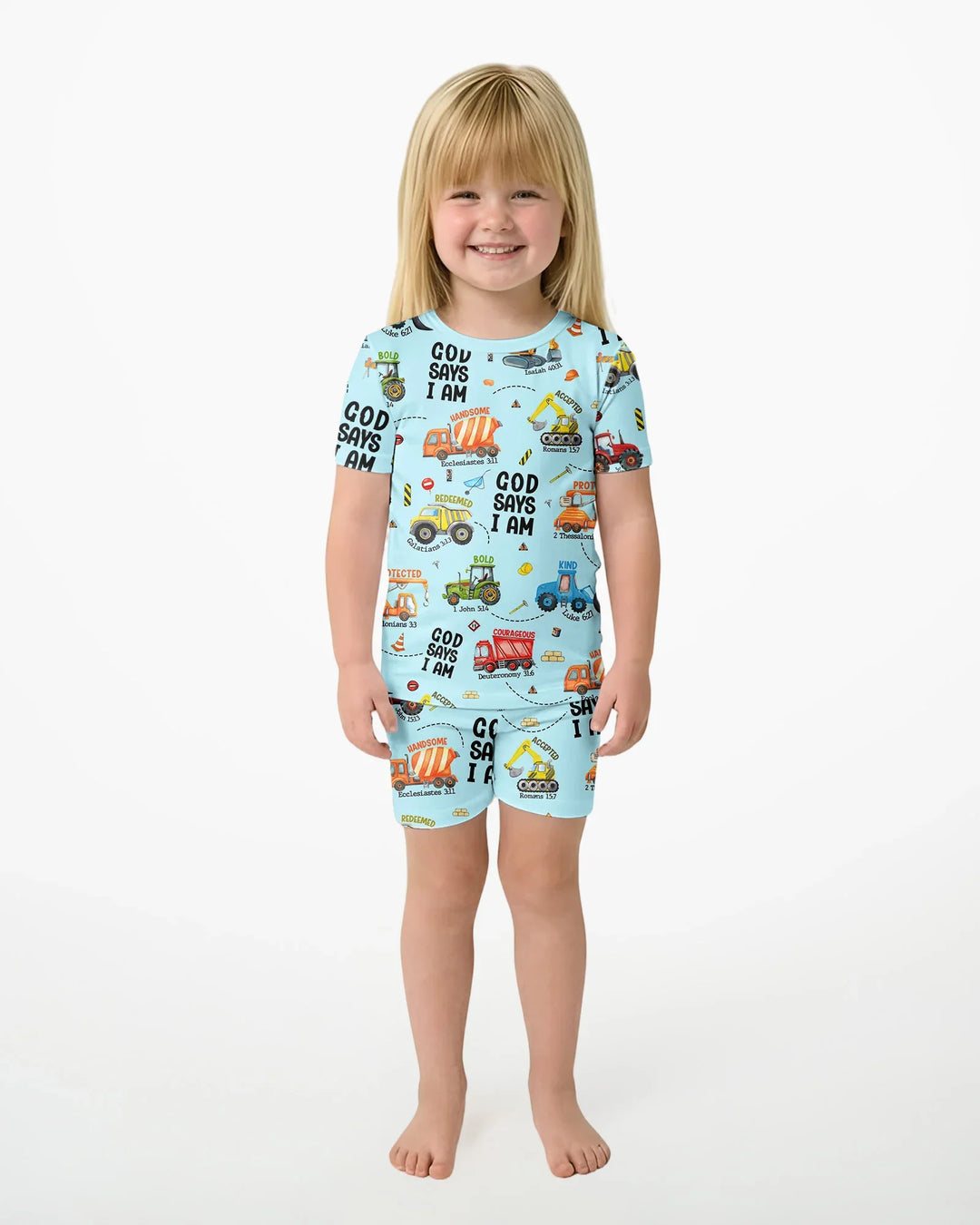 Zweiteiliges Pyjama-Set mit kurzen Ärmeln und Shorts im Sommer-Design