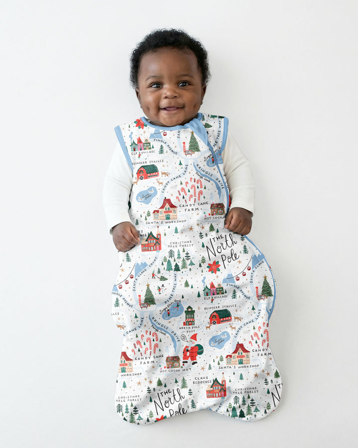 The North Pole Map Bamboo Sleep Bag