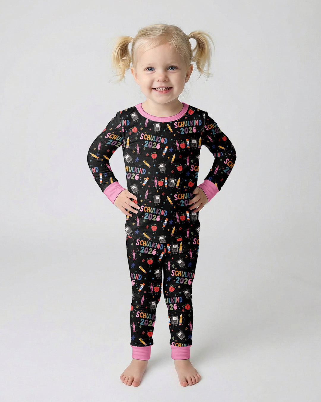 First Day Fun 2026 Bamboo Two Piece Long Sleeve Pajama Set