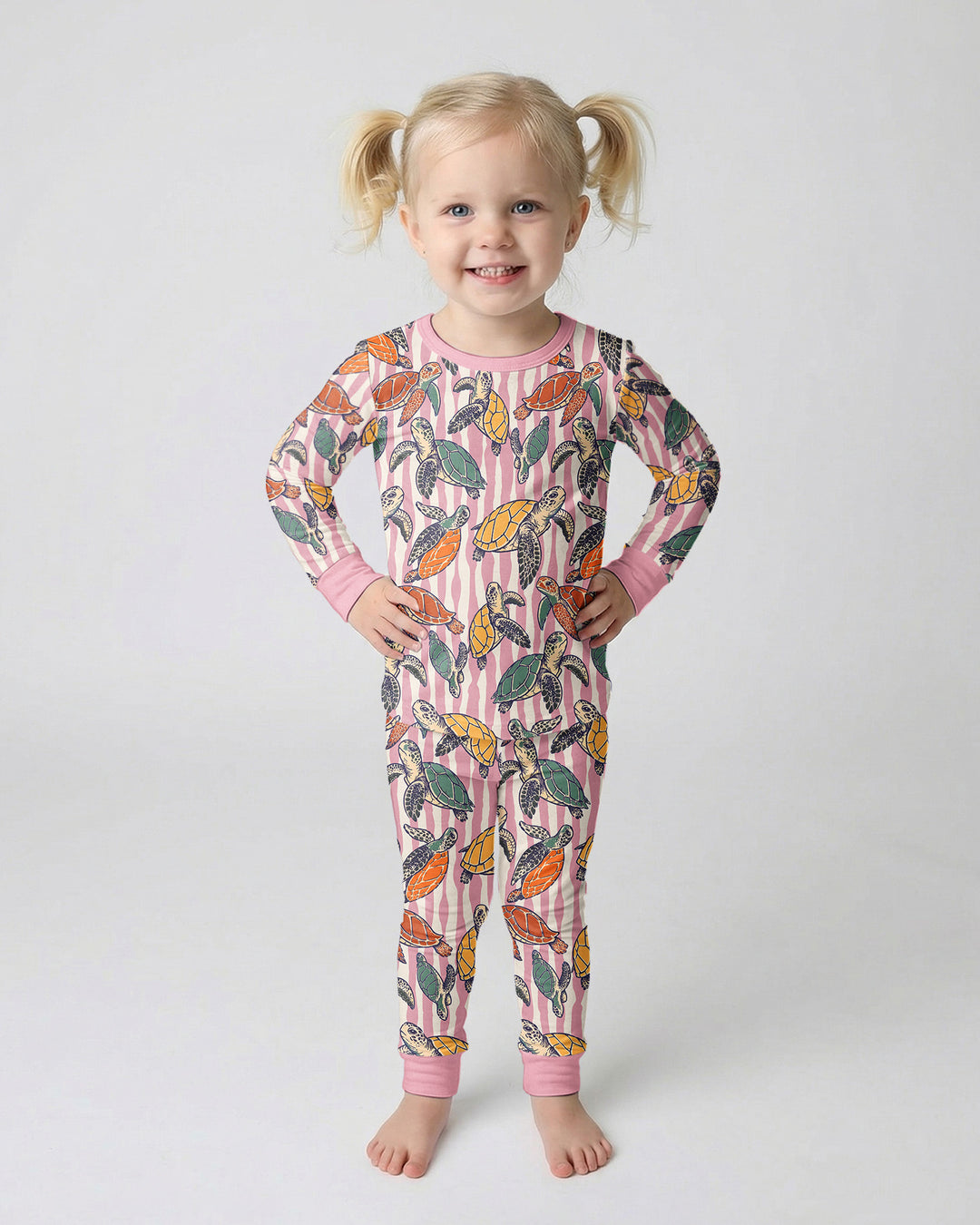 Zweiteiliges Langarm-Pyjama-Set mit Sommerfrüchten