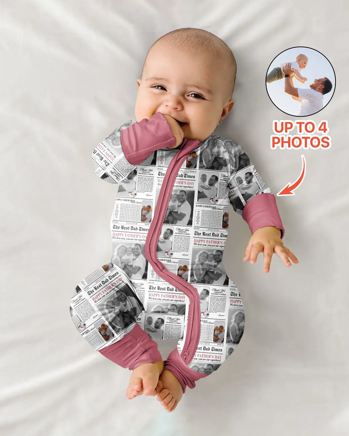 Gerippte Babykleidung mit individuellem Foto - Weich &amp; Skizzenhaft