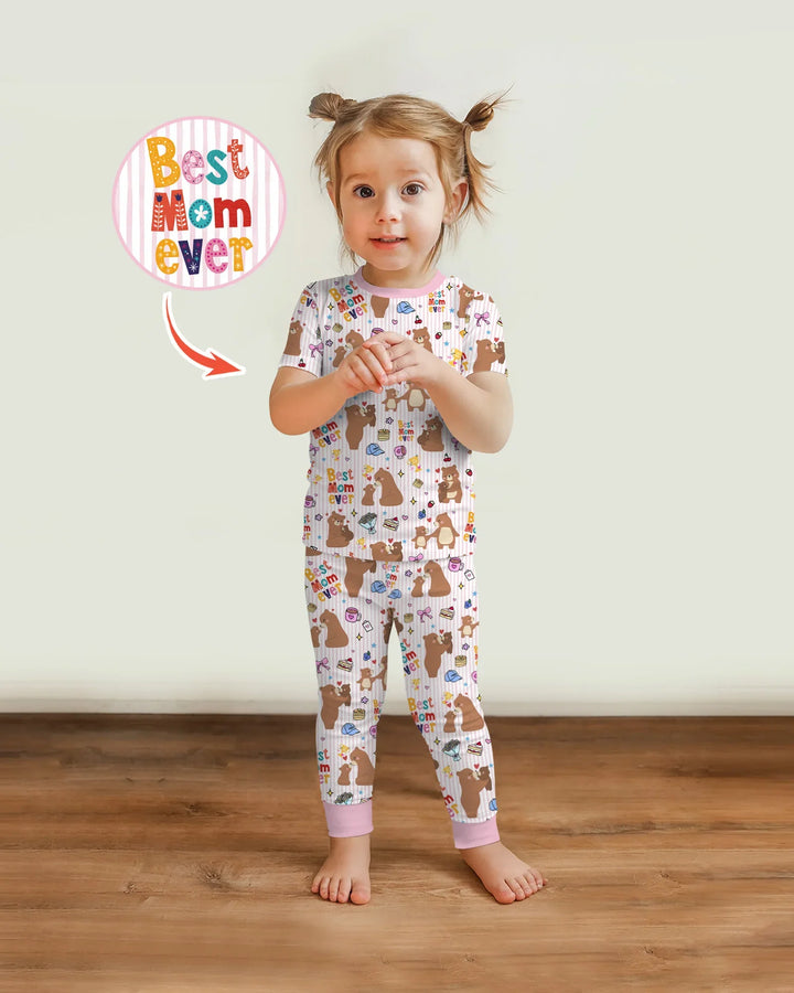 Zweiteiliges, kurzärmliges Pyjama-Set mit Marienkäfern