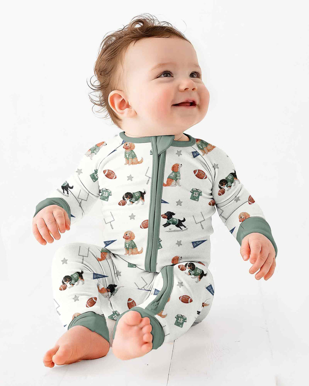 Gerippte Babykleidung mit individuellem Foto - Weich &amp; Skizzenhaft