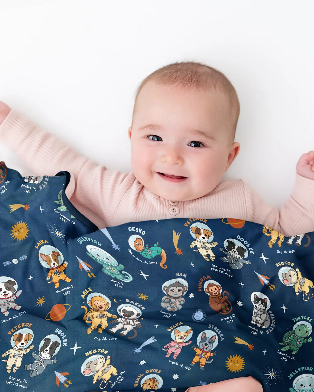 Animal Astronauts Bamboo Blanket