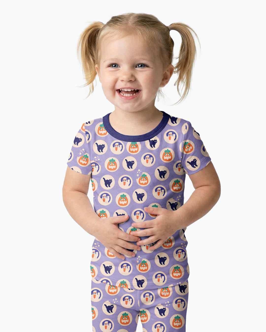 Zweiteiliges, kurzärmliges Pyjama-Set mit Marienkäfern