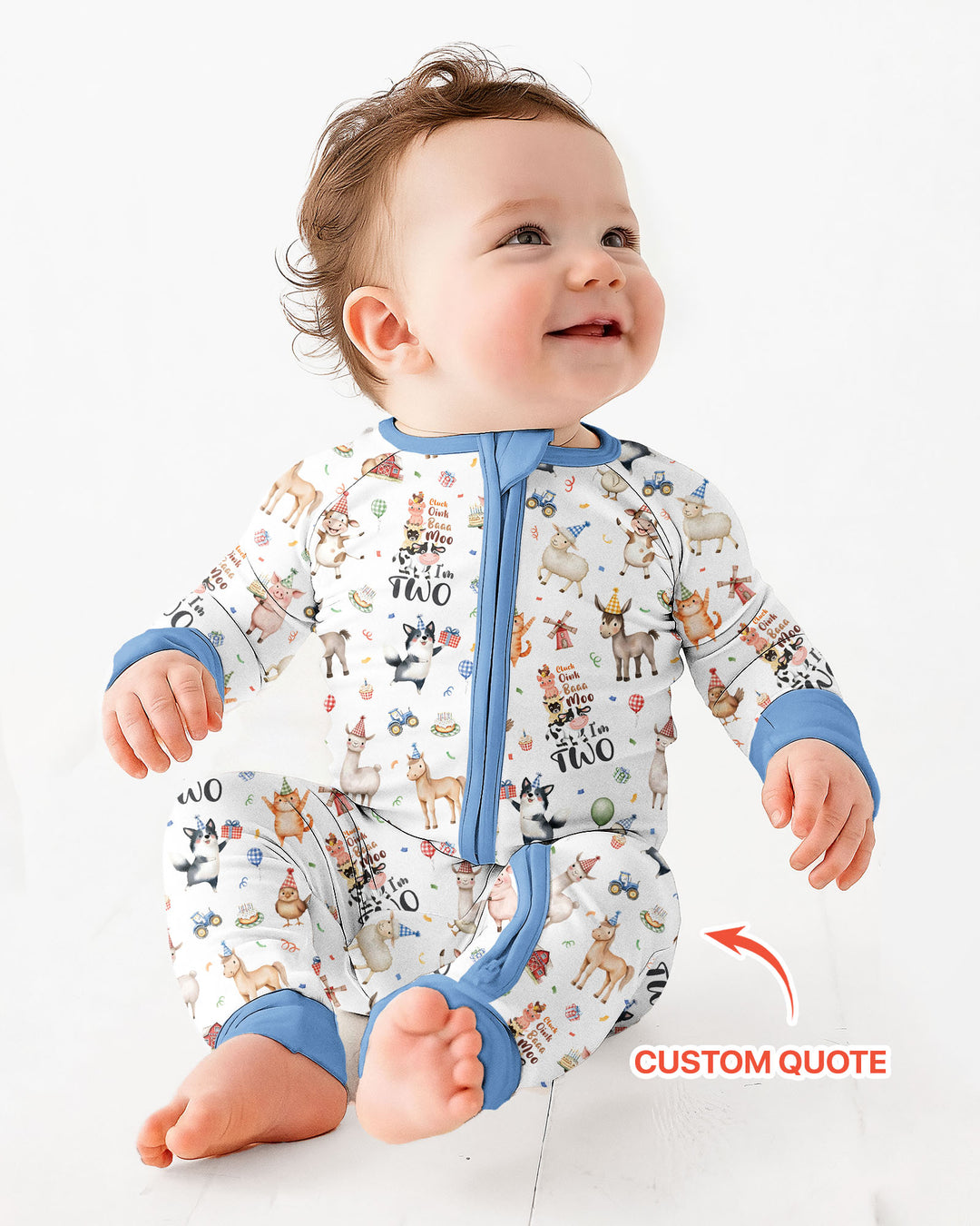 Gerippte Babykleidung mit individuellem Foto - Weich &amp; Skizzenhaft
