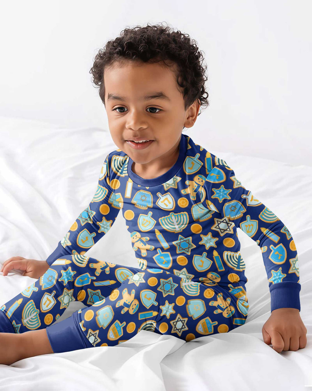 Hanukkah Cookies Bamboo Two Piece Long Sleeve Pajama Set