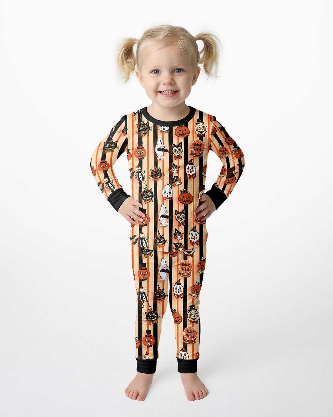 Vintage Halloween Bamboo Two Piece Long Sleeve Pajama Set