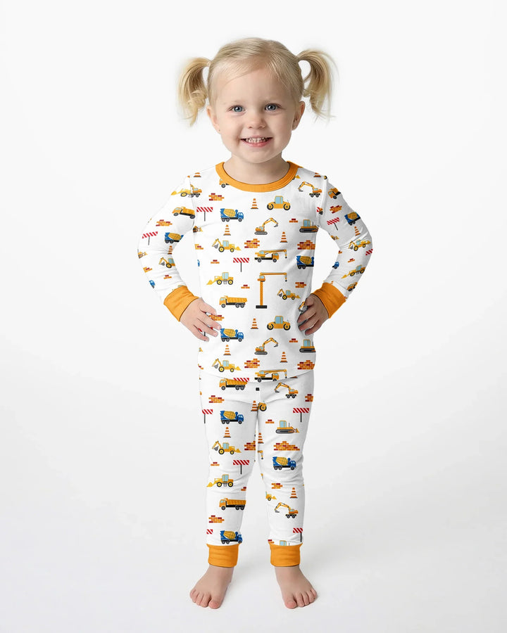 Construction Bamboo Two Piece Pajama Set