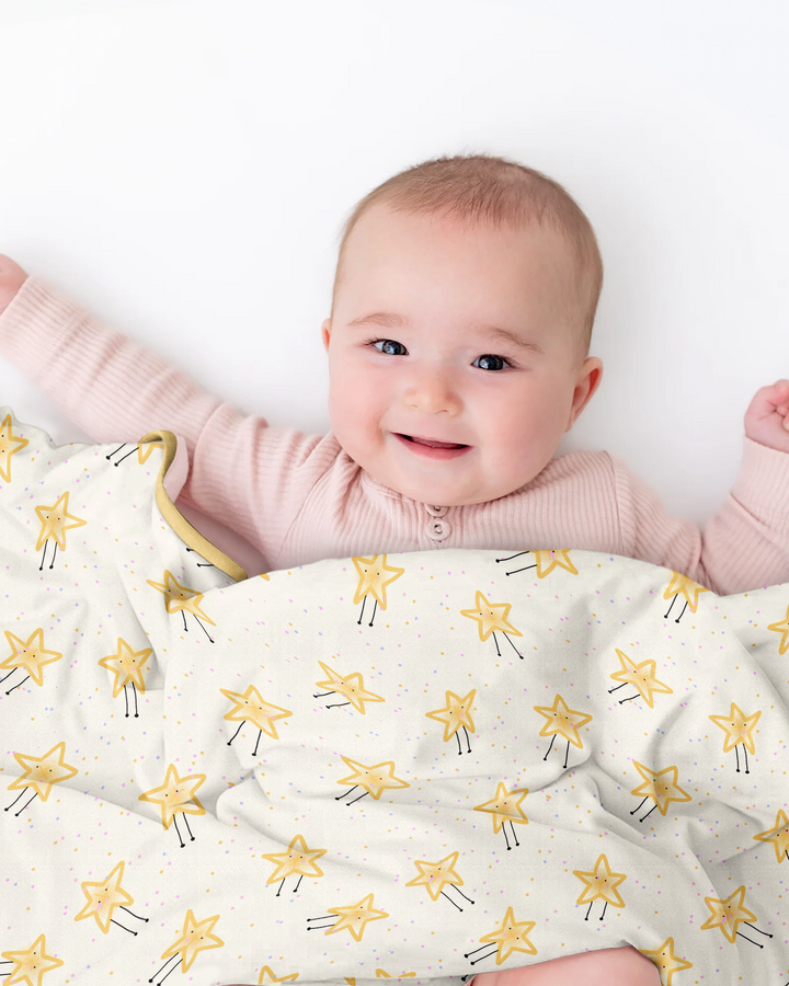 Happy Little Stars Family Matching Bamboo Blanket