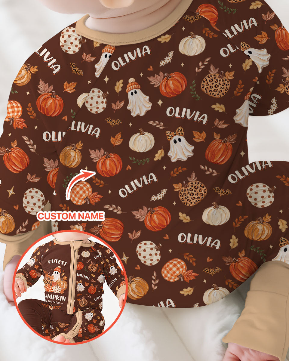 Cutest Pumpkin In The Patch Custom Name Bamboo Convertible Zippy