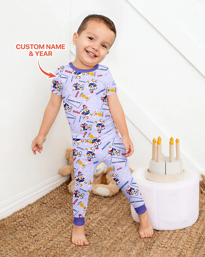 Zweiteiliges, kurzärmliges Pyjama-Set mit Marienkäfern