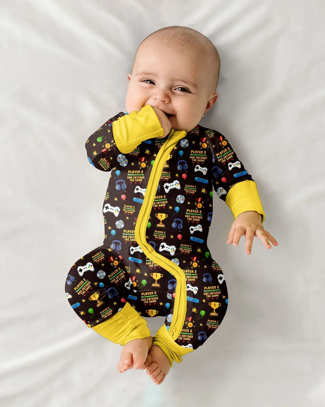 Gerippte Babykleidung mit individuellem Foto - Weich &amp; Skizzenhaft
