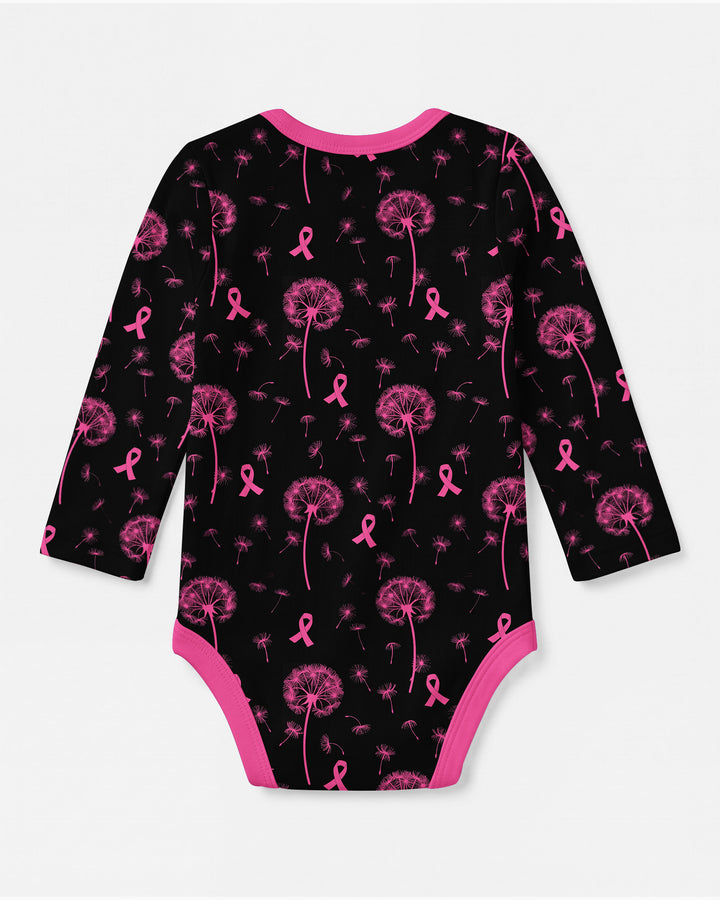 Dandelion Pink For Dad Bamboo Bodysuit