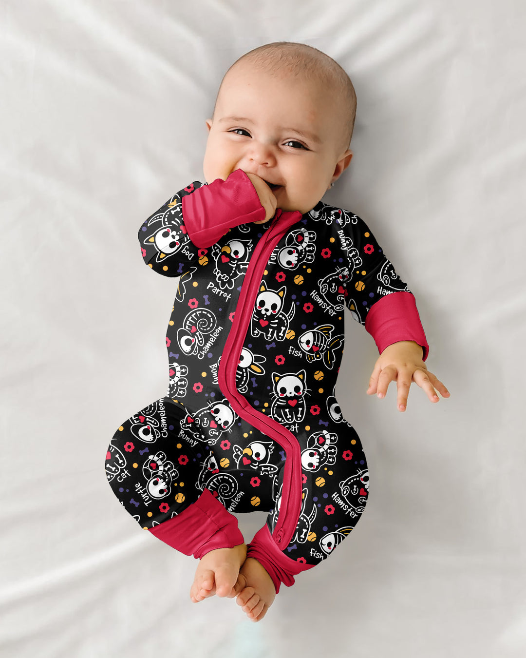 Kawaii Skeleton Pets Bamboo Convertible Zippy
