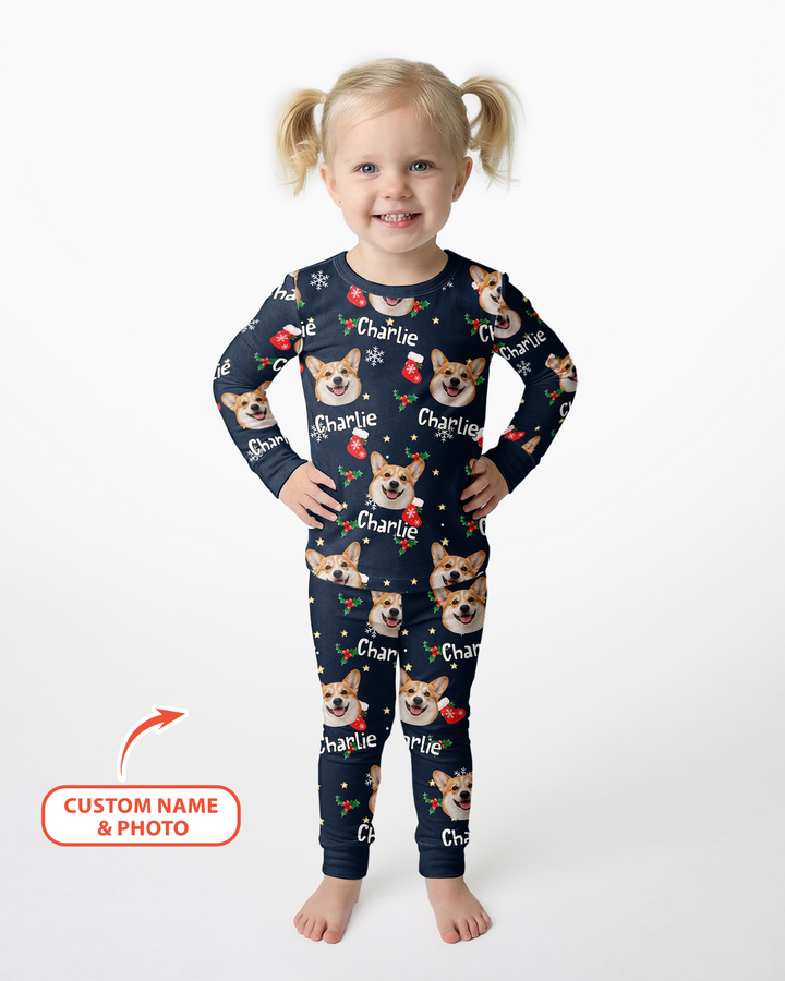 My Furry Christmas Bamboo Two Piece Long Sleeve Pajama Set