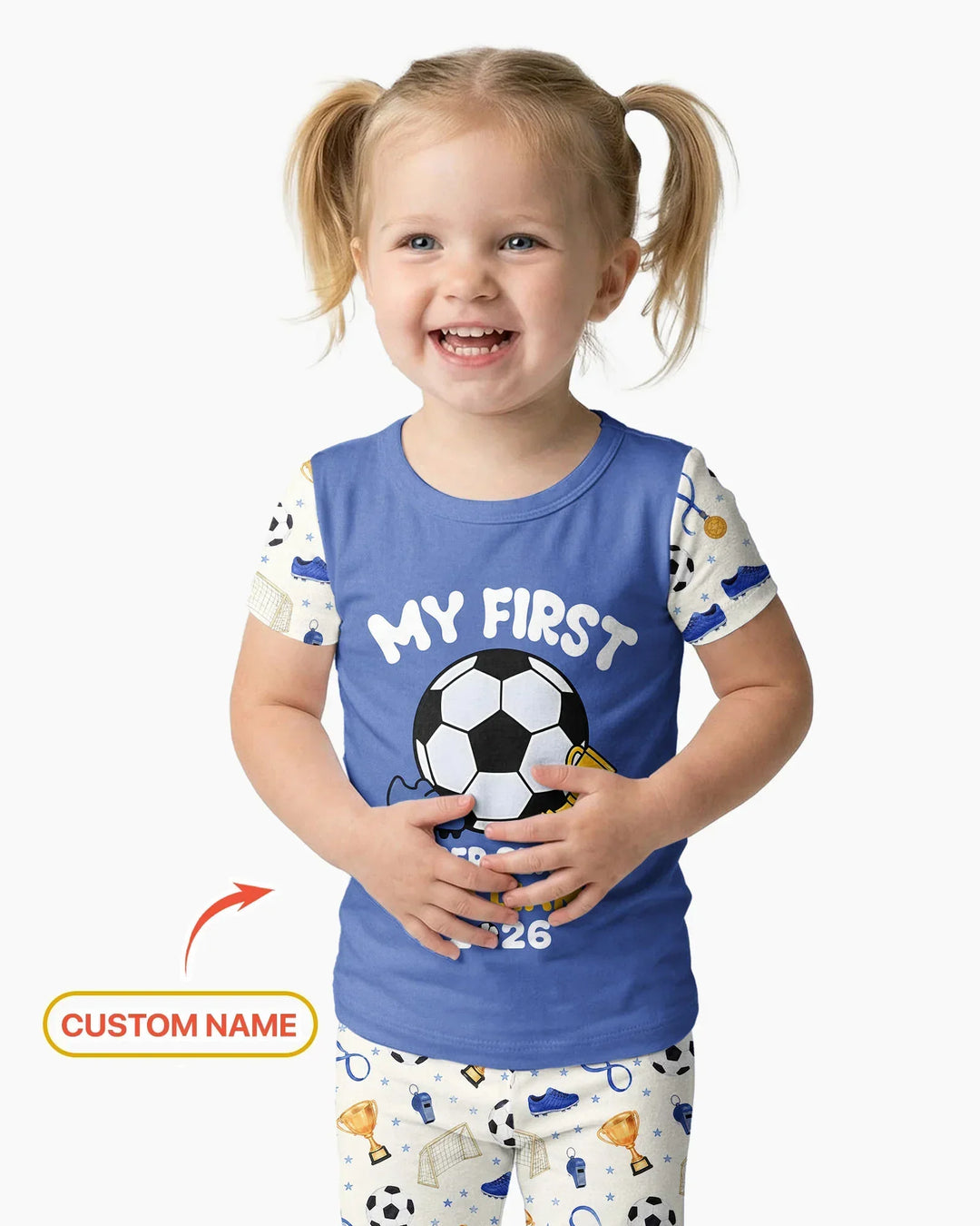 Zweiteiliges, kurzärmliges Pyjama-Set mit Marienkäfern
