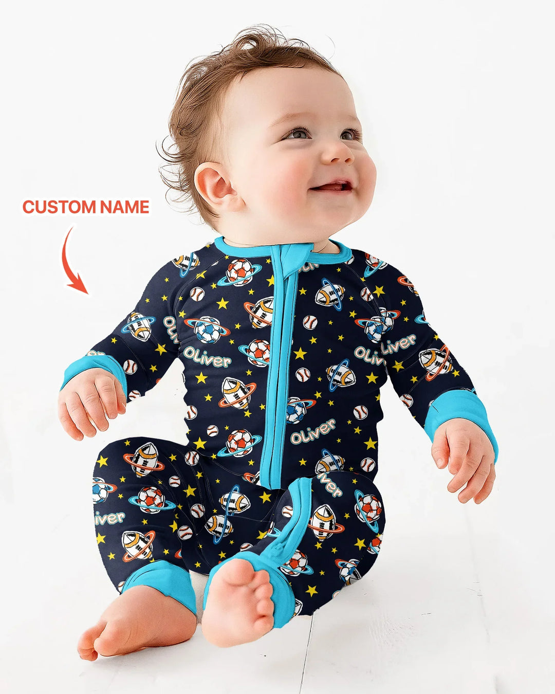 Gerippte Babykleidung mit individuellem Foto - Weich &amp; Skizzenhaft