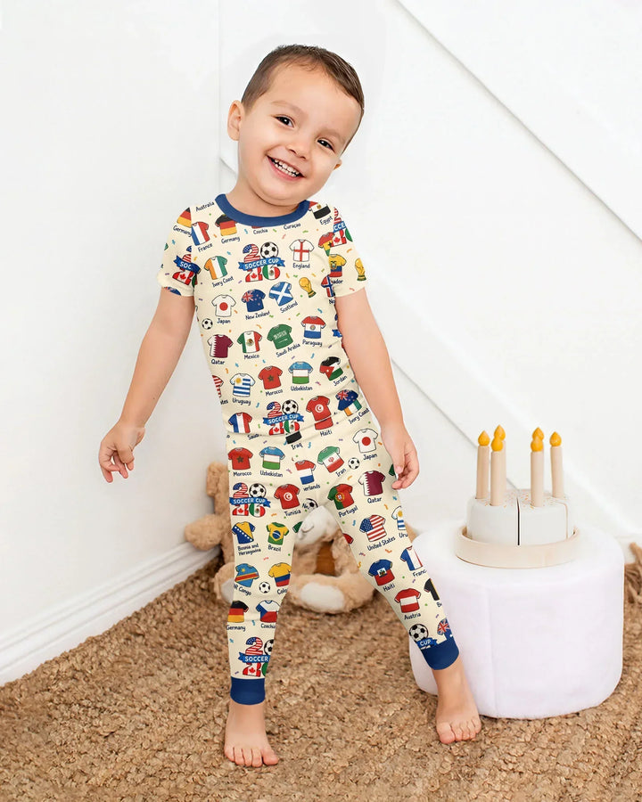 Zweiteiliges, kurzärmliges Pyjama-Set mit Marienkäfern