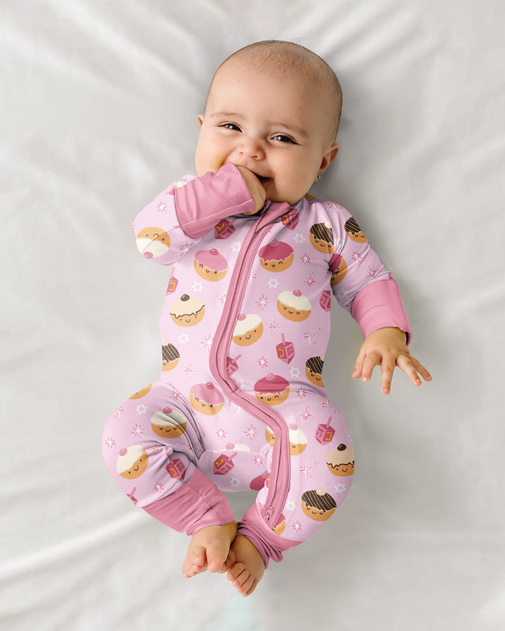 Hanukkah Donut Family Matching Bamboo Convertible Zippy