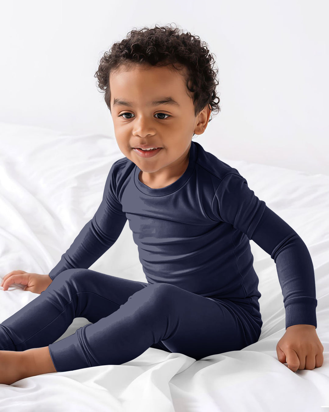 Zweiteiliges Pyjama-Set in Stahlblau